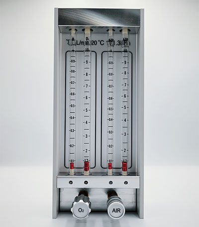 Flowmeter O₂ AIR Four tube